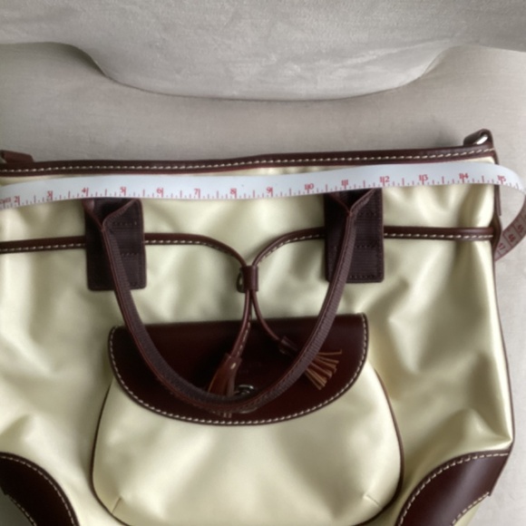 Lancel Paris (MISS LANCEL) Leather Trim Canvas Handbag Large Size - Picture 13 of 13